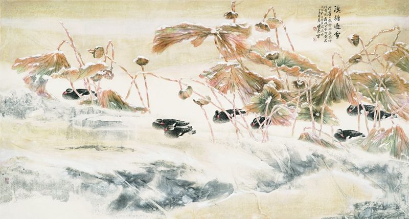 溪塘过雪182cm×96cm.jpg